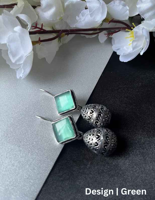 Oxidised Fashion Earrings yellow