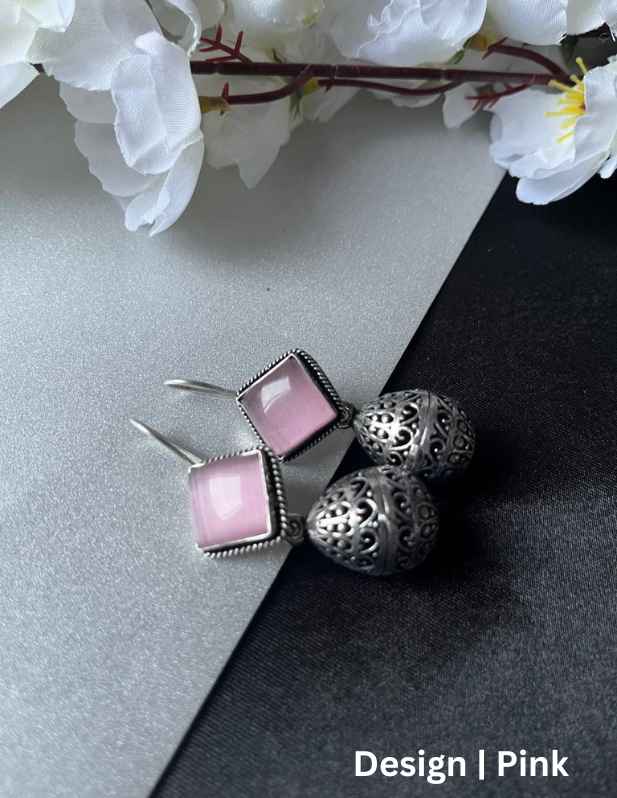 Oxidised Fashion Earrings yellow
