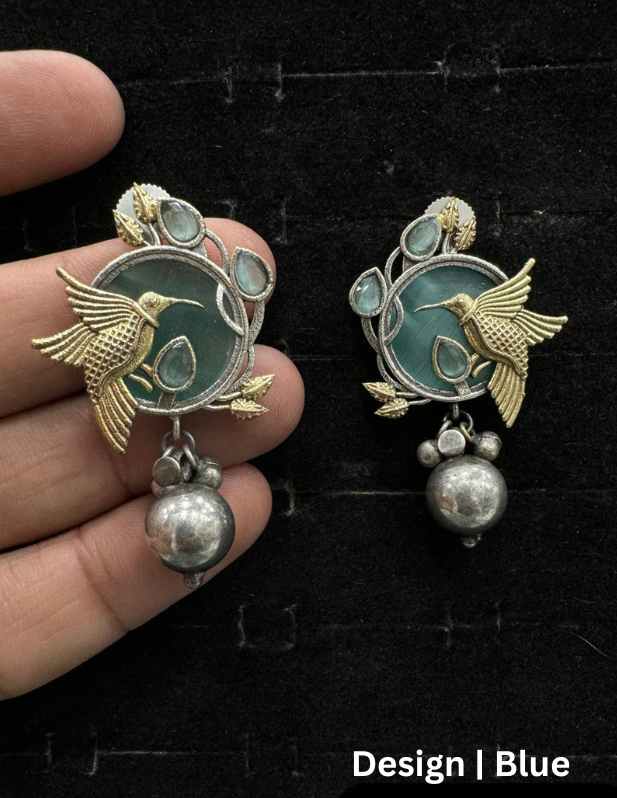 Small Golden Bird Earrings Yellow