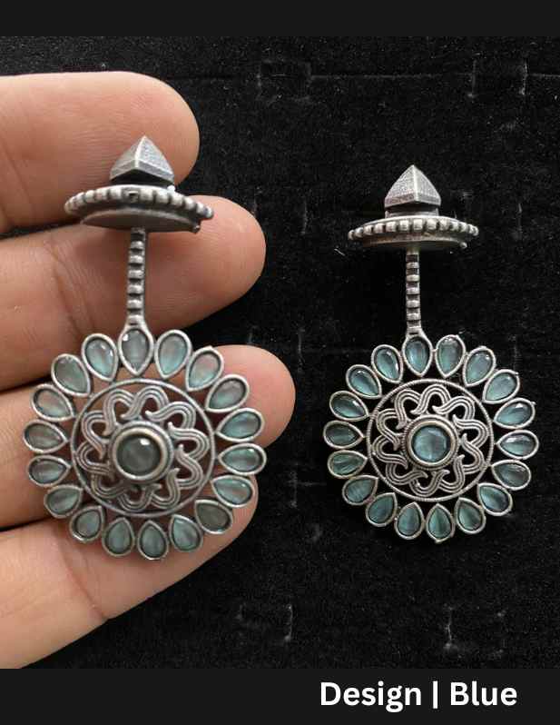 Stylish Fancy Oxidized Earring yellow