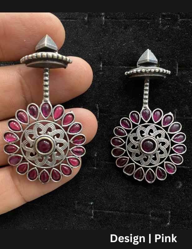 Stylish Fancy Oxidized Earring yellow